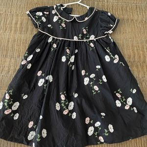 Ruby and blonde black floral girls dress 5 5t